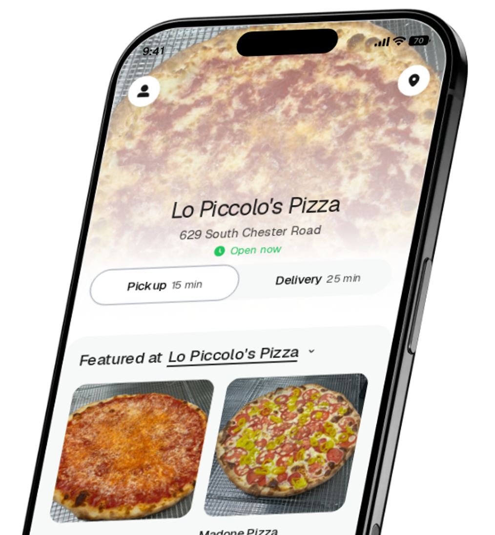 Lo Piccolo's Pizza app preview